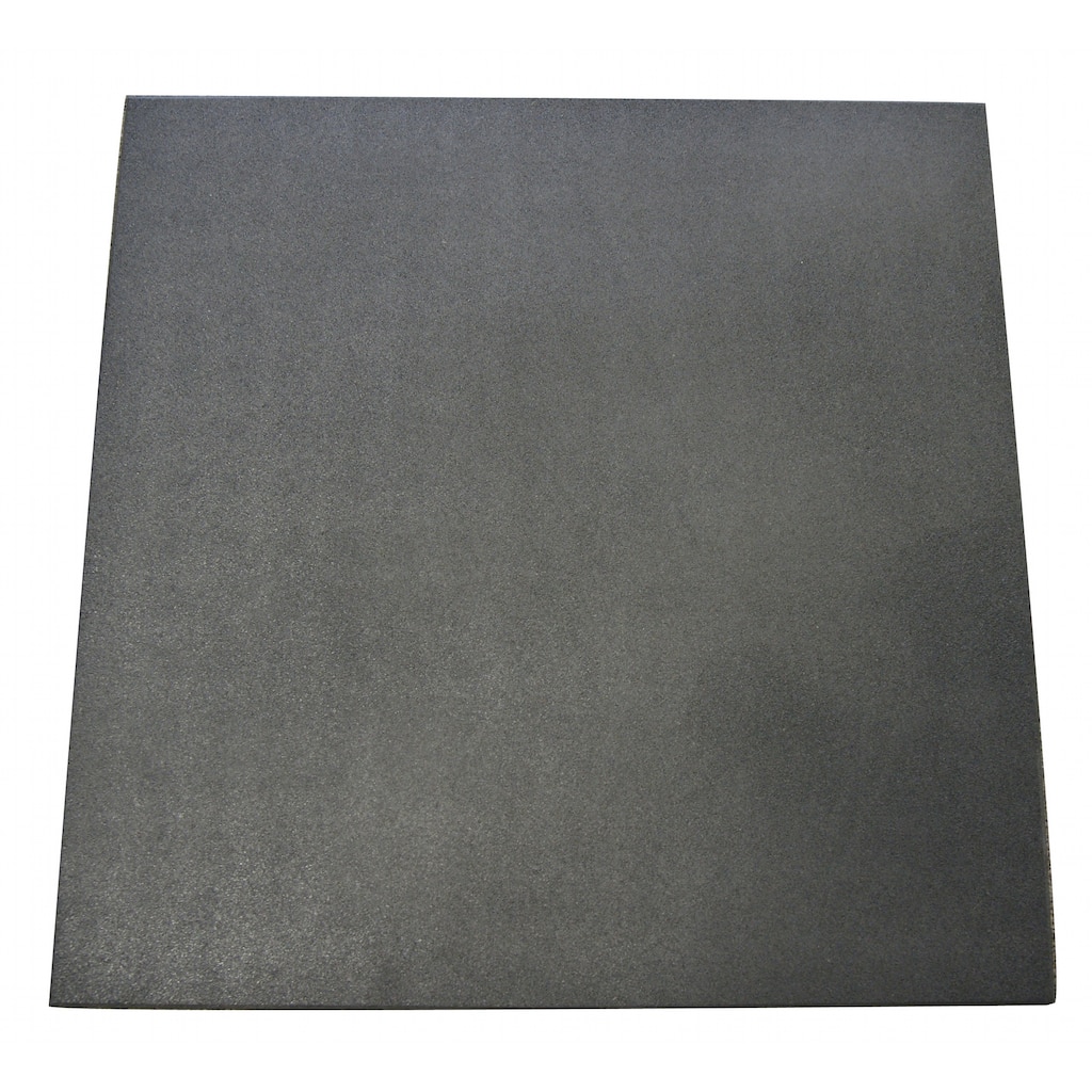 Rubber-Cal "Eco-Sport" Interlocking Tiles - 1 x 20 x 20 Inch - 6 Pack - 15.84 Square Feet Coverage - Coal - Black