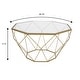 preview thumbnail 39 of 44, Malibu 29" Modern Octagon Center Coffee Table with Tempered Glass Table top & Sturdy Metal Geometric Base for Living Room Office