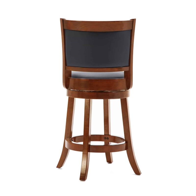 Augusta Wood Upholstered Swivel Counter Barstool