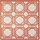 preview thumbnail 105 of 115, SAFAVIEH Amherst Corinne Modern Rug 5' Square - Ivory/Orange - Square