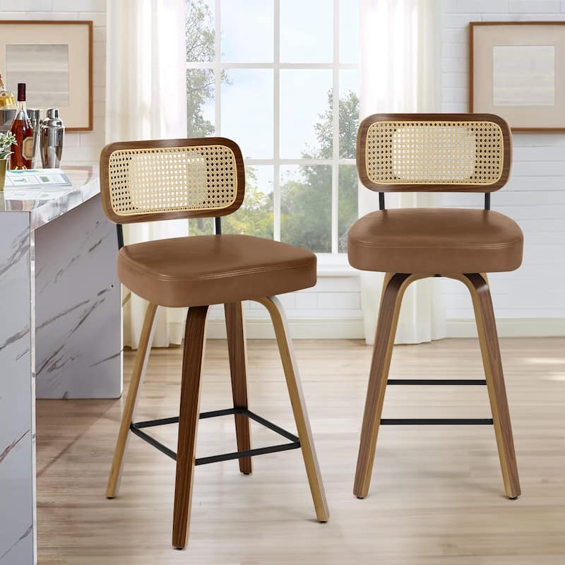 26"/29" Swivel Bar Stools/ Counter Stools with Bentwood Legs