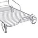 preview thumbnail 12 of 21, Twin Size Metal Car Bed with 4 Wheels, Guardrails and X-Shaped Frame Shelf, Twin Metal Bed for Teens, No Box Spring Needed