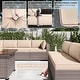 preview thumbnail 17 of 28, Kullavik 15PCS Outdoor Patio Furniture Set with Fire Pit Table & Glass Top Coffee Table
