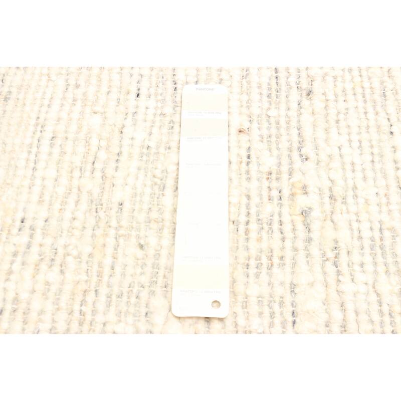 ECARPETGALLERY Braid weave Sienna Cream Wool Rug - 5'0 x 7'11