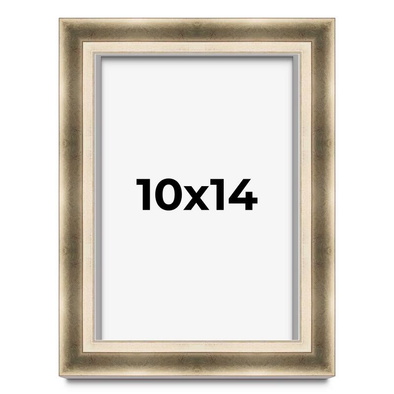 10x14 Shadow Box Frame Silver | 1.75 inches Deep Real Wood Traditional