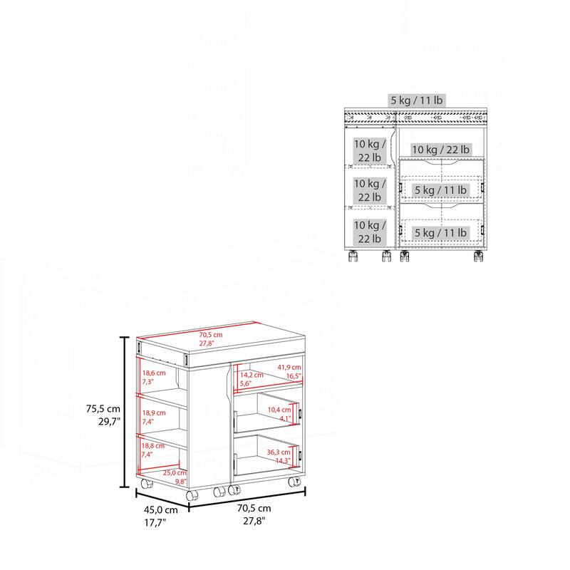 Versatile Expandable Desk with Abundant Shelving