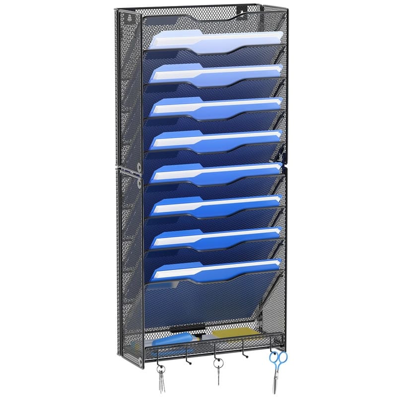 10 Tier Hanging Wall File Organizer - 10 Pocket