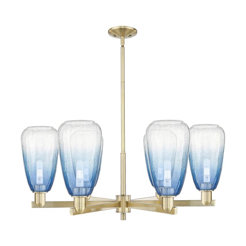 Innovations Lighting Downtown Urban - Brookhaven Almond - 6 Light 24" Stem Hung Chandelier