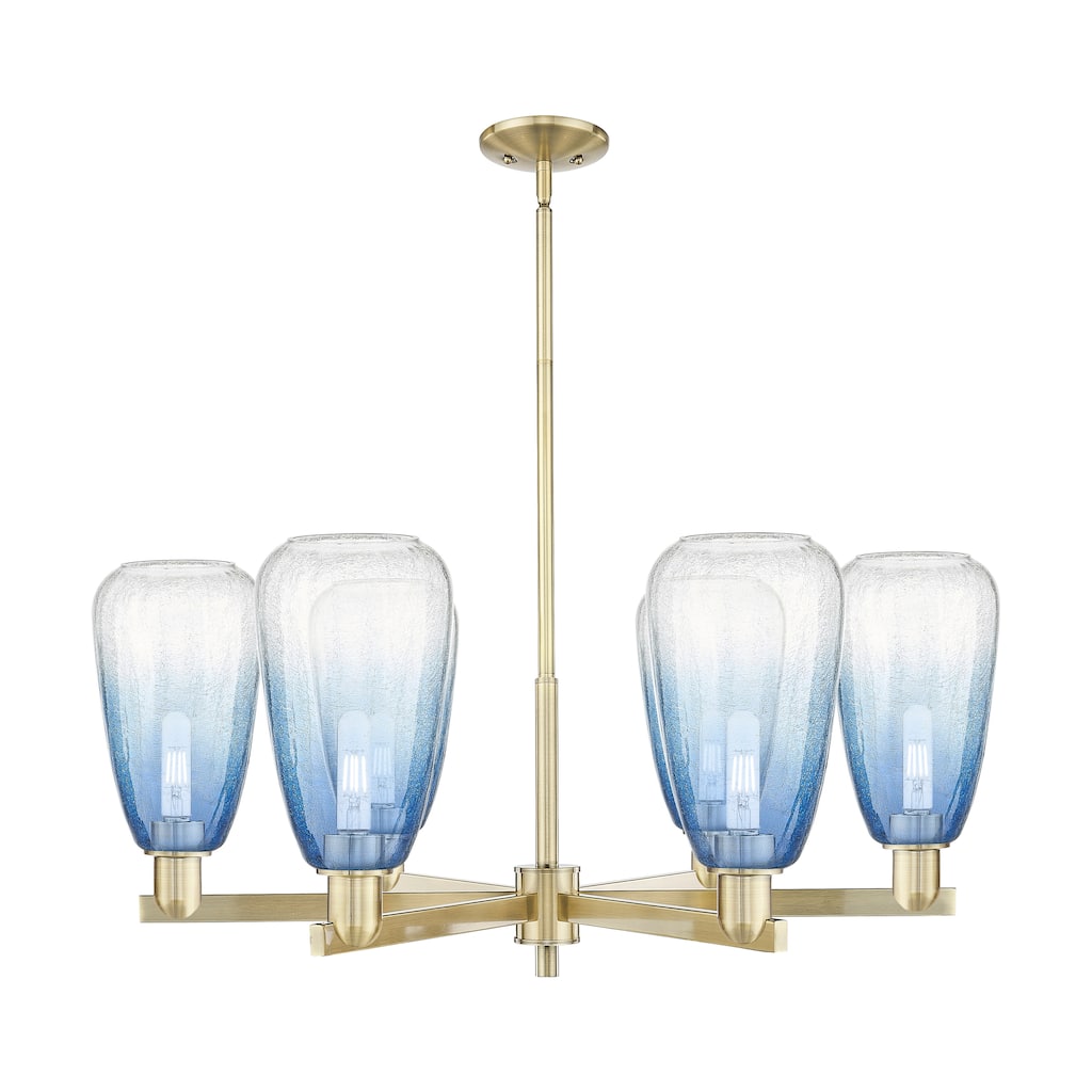 Innovations Lighting Downtown Urban - Brookhaven Almond - 6 Light 24" Stem Hung Chandelier
