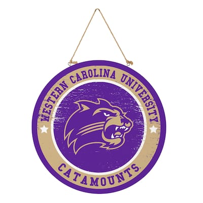 Western Carolina University Wooden Door Decor Wall Sign - Multi-Color