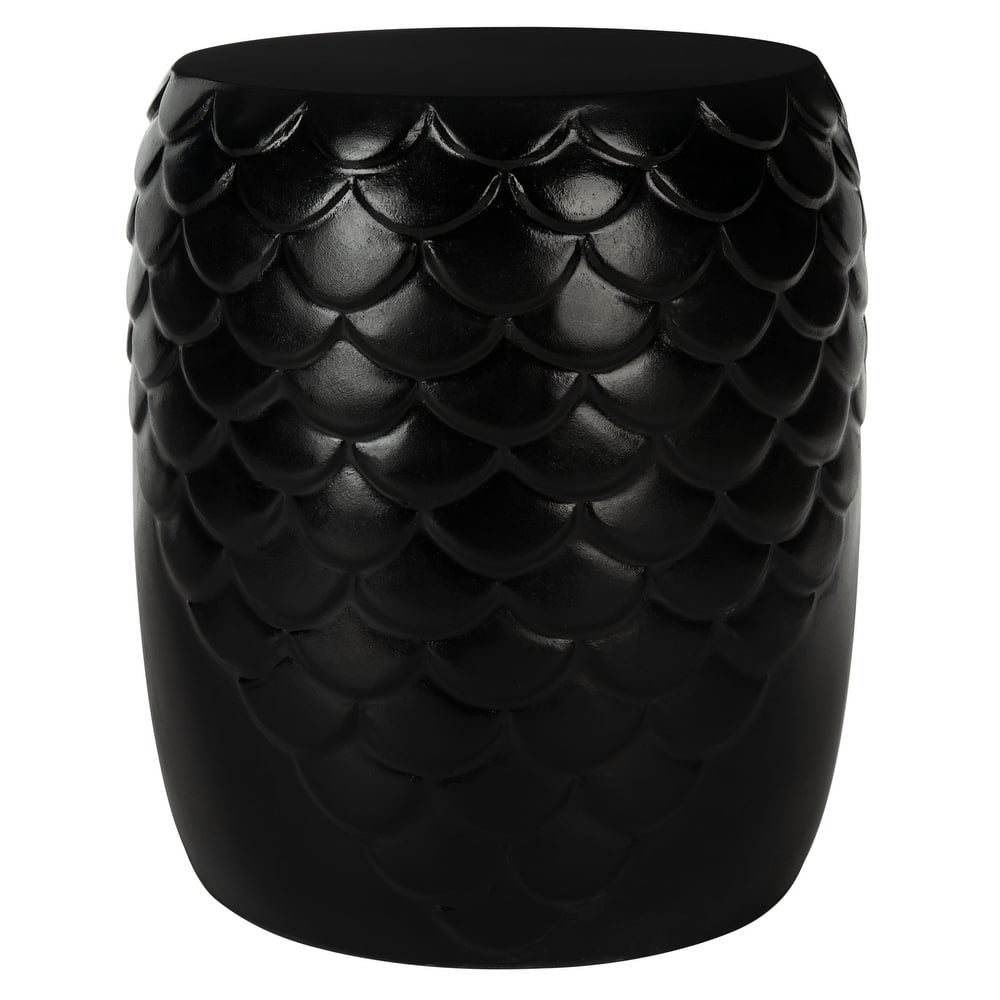 SAFAVIEH Outdoor Onerva Concrete Accent Stool - 15.75" W x 15.75" L x 18.11" H - 16Wx16Dx18H