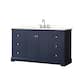 Option Dark Blue / White Quartz Top / Polished Chrome