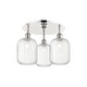 preview thumbnail 19 of 18, Innovations Lighting Endless Possibilities Ballston - Preston - 3 Light 19" Jar Shade Flush Mount Clear/Polished Nickel