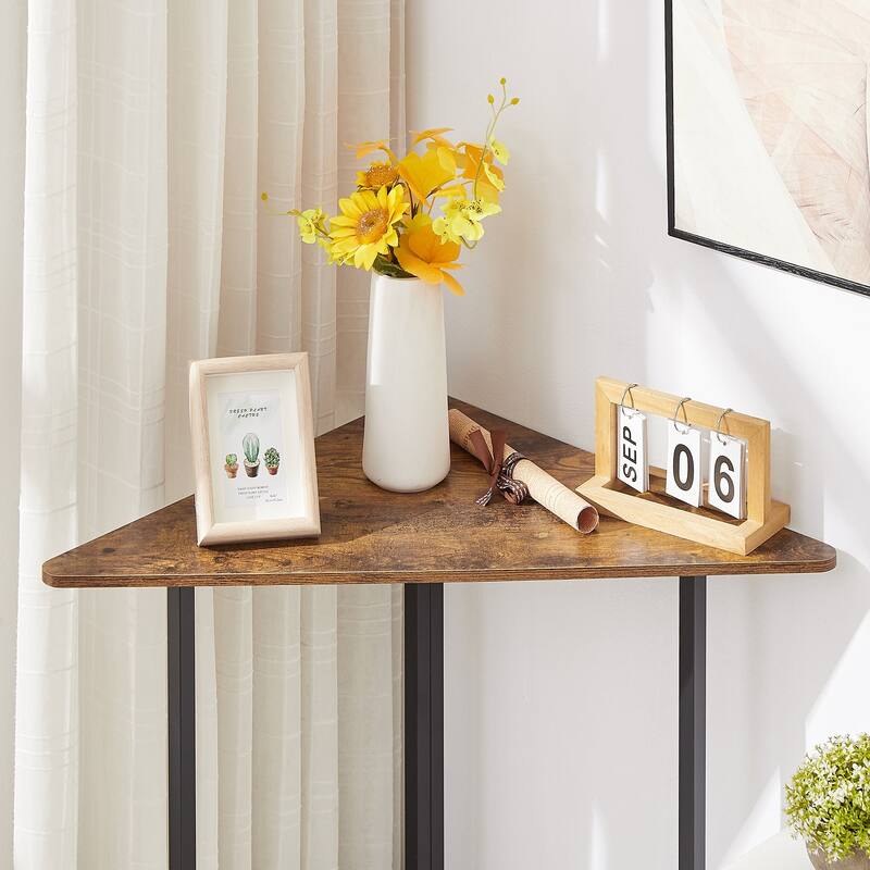 Simple Triangle Corner Cabinet, Small Corner Shelf Unit for Bathroom, Entryway, Bedroom, Easy Assembly