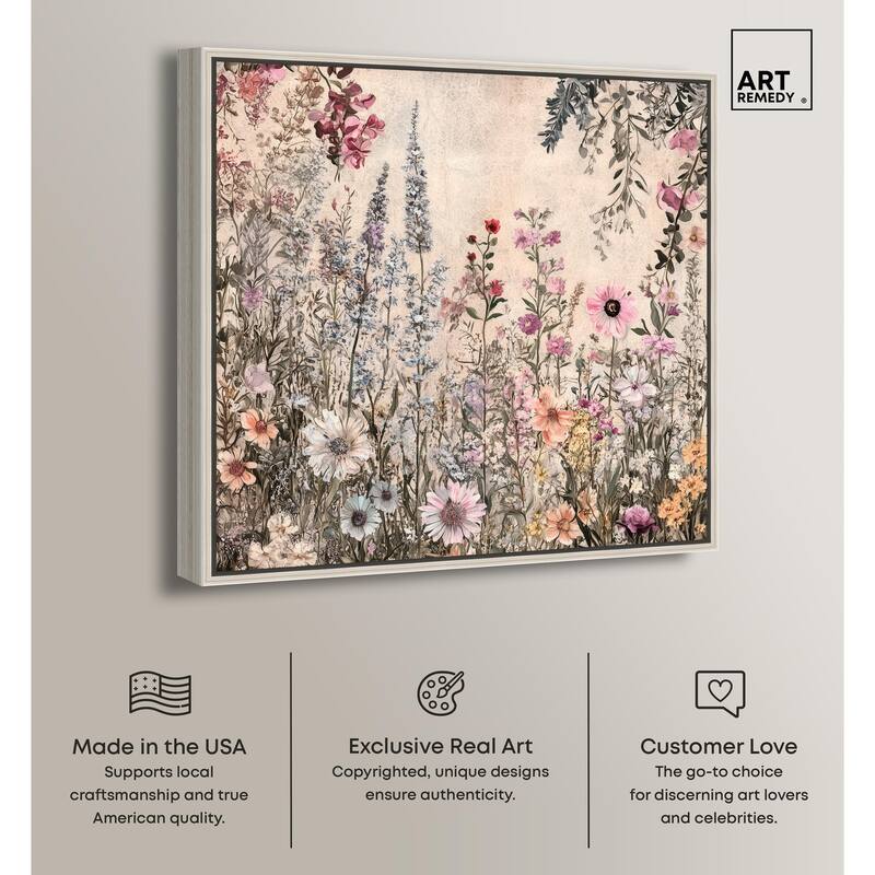 Chiffon Cosmos Canvas by Art Remedy