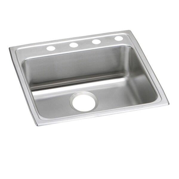 Elkay LRAD222265 Lustertone Stainless Steel 22" x 22" Single Basin Top Mount Kitchen Sink with 6-1/2" Depth