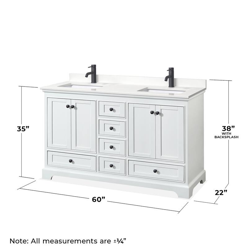Wyndham Collection WCS202060D-QTZ-UNSMED Deborah 60" Free Standing