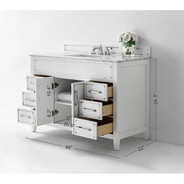 dimension image slide 5 of 8, Ancerre Designs Aspen Bathroom Vanity Set