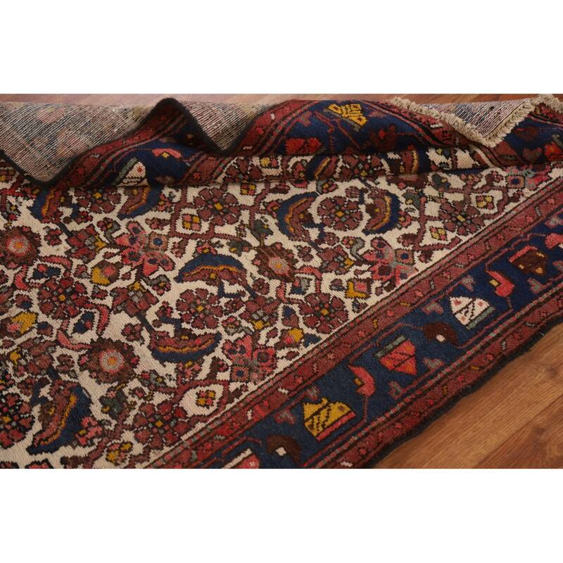 Vegetable Dye Traditional Floral Malayer Persian Wool Rug Hand-knotted - 3'4" x 5'0"