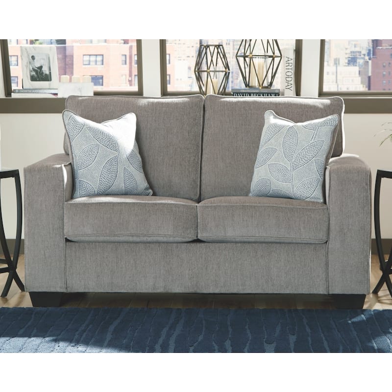 Signature Design by Ashley Tariba Loveseat - 62" W x 38" D x 37" H - Alloy