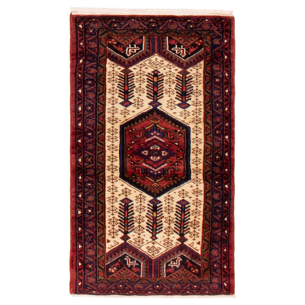 ECARPETGALLERY Hand-knotted Konya Cream Wool Rug - 3'0 x 5'3