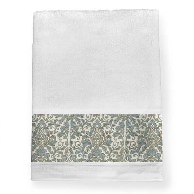 Laural Home Antique Damask Cotton Bath Towel - 27x51
