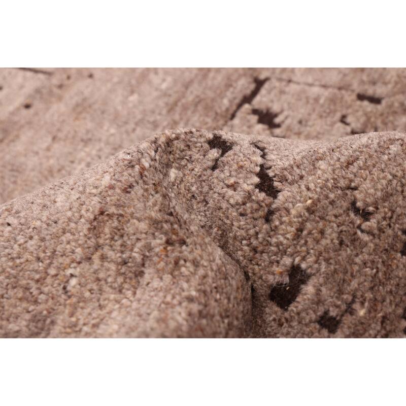 ECARPETGALLERY Hand-knotted Tangier Brown Wool Rug - 8'1 x 10'1