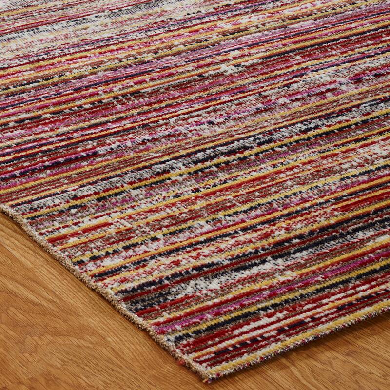 Porch & Den Ponca Distressed Stripe Indoor/Outdoor Area Rug
