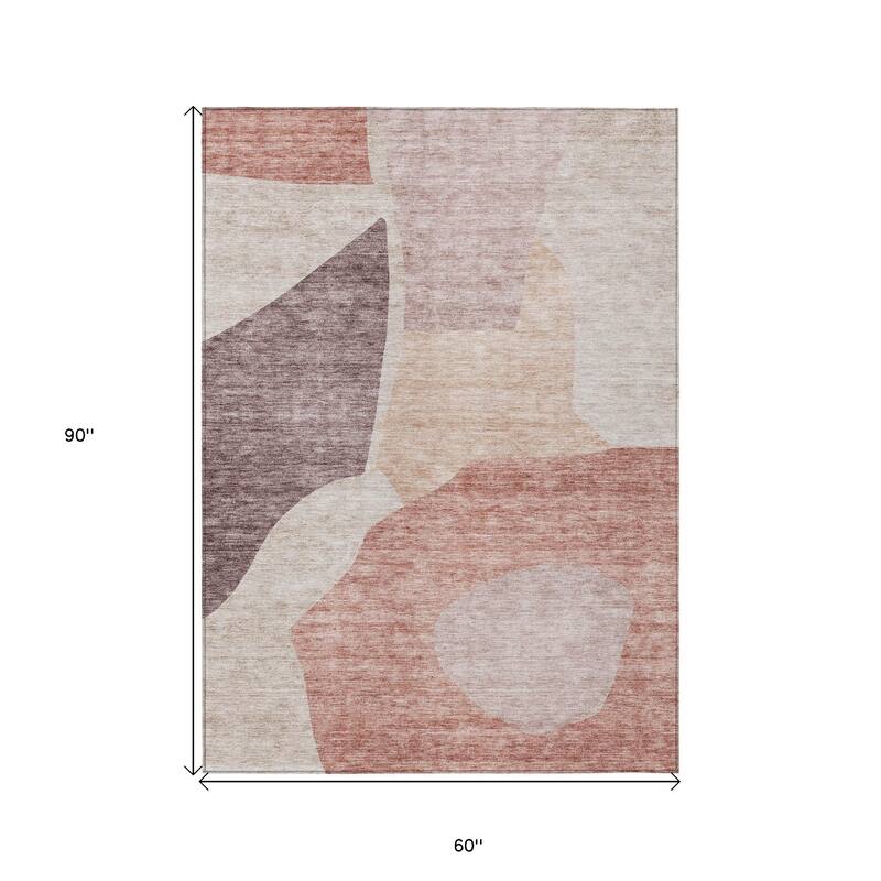 HomeRoots Abstract Transitional Rectangle Outdoor Rug