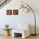 preview thumbnail 7 of 7, Brightech Trilage 84 in. Oil Brushed Bronze Mid-Century Modern 3-Light Adjustable LED Floor Lamp with 3 Beige Fabric Drum Shades