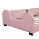 preview thumbnail 10 of 15, Upholstered Twin Size Platform Bed With Guardrail for Home
