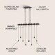 preview thumbnail 2 of 9, Zoey 40" 8-Light Vintage Driftwood Iron LED Linear Chandelier with Height Adjustable Bulbs, Brown Wood/Black , by JONATHAN Y