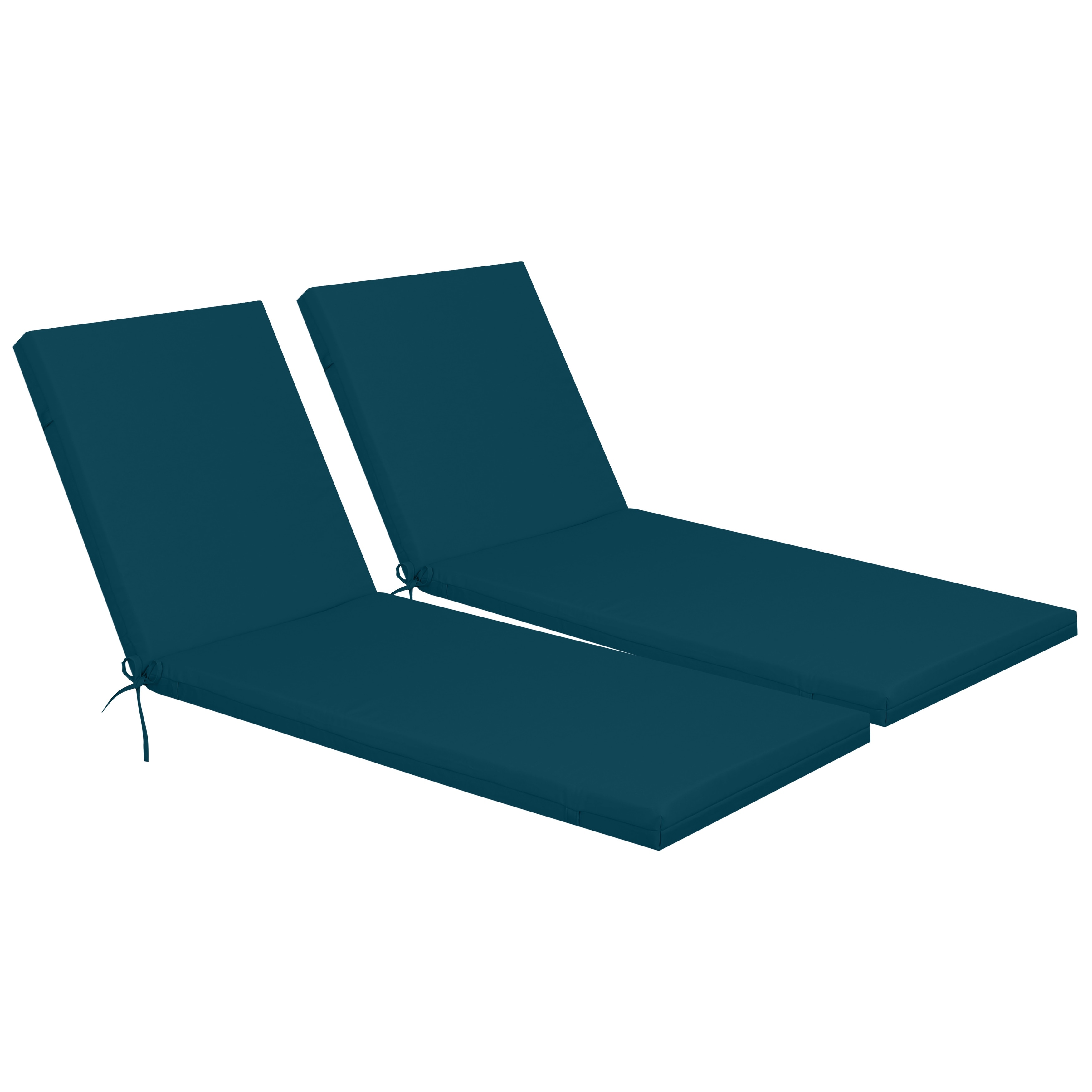GDFStudio Maeve Outdoor Chaise Lounge Cushion with Removable Cover (Set of 2),ONLY CUSHIONS