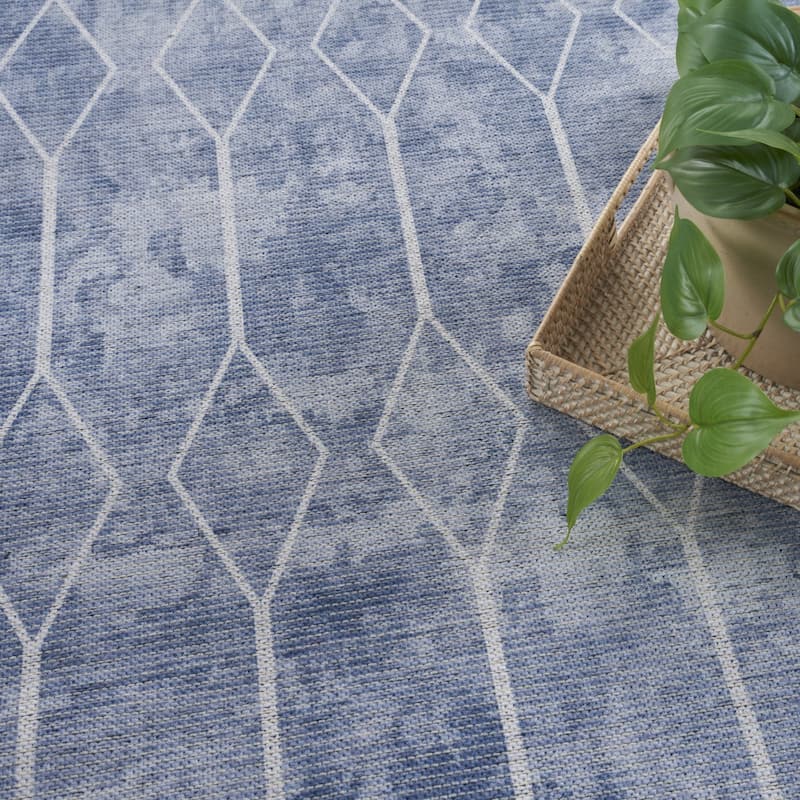 Pavo Power Loomed Geometric Area Rug By HomeRoots - 9' x 12'