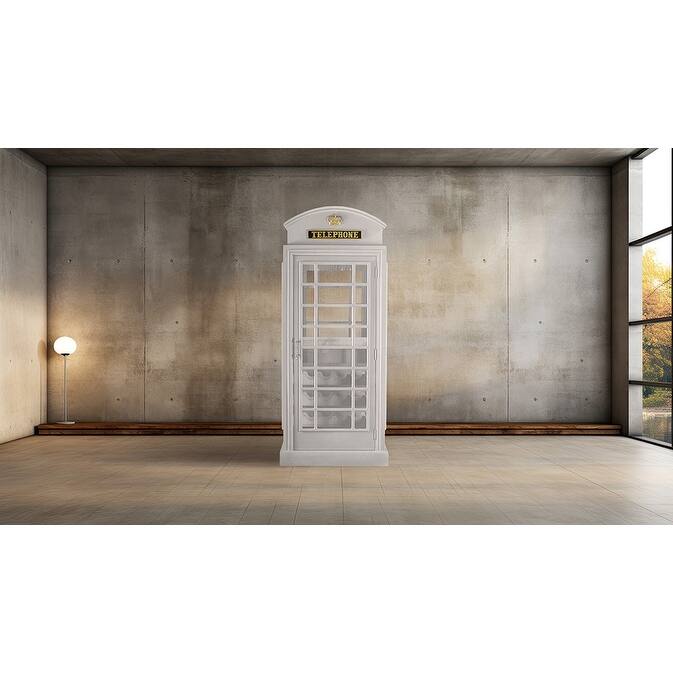 Old English Telephone Booth Bar Cabinet