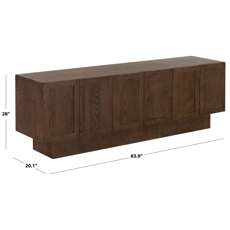 SAFAVIEH Couture Bethandria 6-Door Wood Sideboard - 84"W x 20"D x 28"H