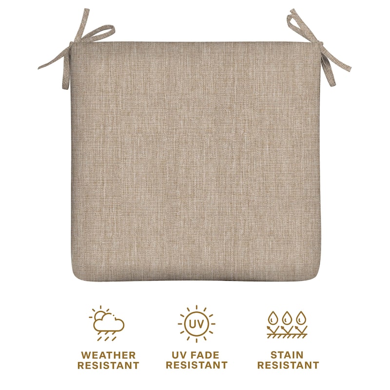 Outdoor Universal Seat Cushion (2-Pack) - 18" wide x 17.5" deep x 2.5" thick