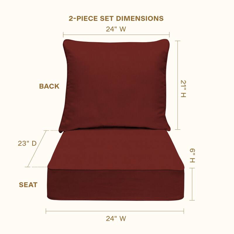 Outdoor Deep Seating Lounge Chair Cushion
