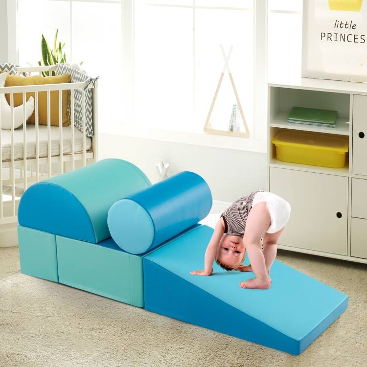 5-Piece Kids Climb and Crawl Activity Playset - 15.5" x 8" x 8"