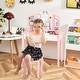 preview thumbnail 5 of 5, Kids Vanity Set with Mirror Toddler Beauty Makeup Dressing Table Set