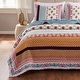 preview thumbnail 7 of 9, Greenland Home Fashions Thalia Velvet-Embellished Cotton Quilt Set Tango 2PC - Twin