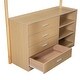 preview thumbnail 30 of 48, Full Size Loft Bed with Convertible Desk, Storage Shelf & 4 Drawers, Teddy Fleece Wood Bed Frame with Full-Length Guardrail