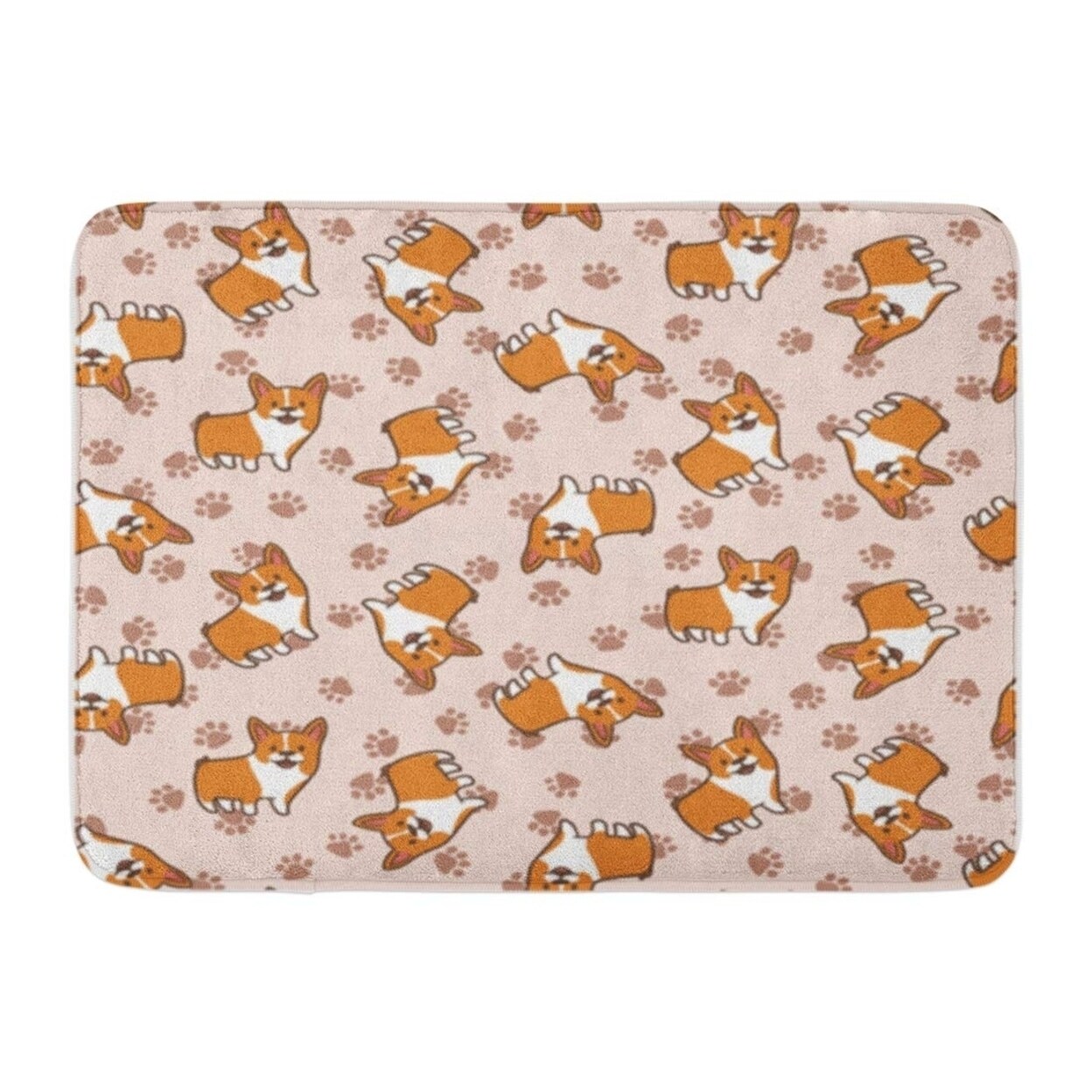 Shop Orange Cartoon Corgis Pattern Breed Canine Cute Dog Doormat Floor Rug Bath Mat 30x18 Inch Multi Overstock 31777571