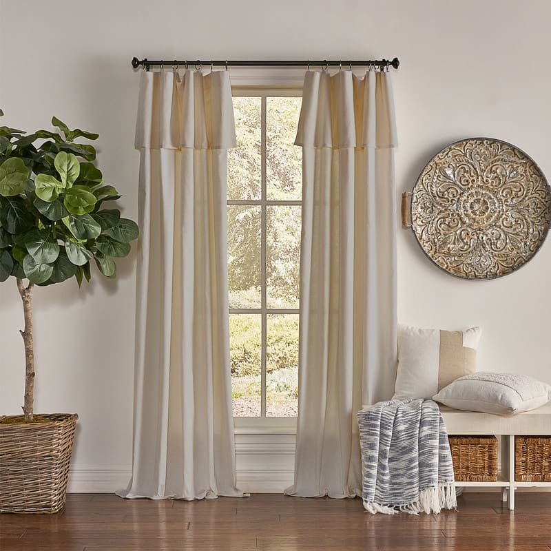 Mercantile Farmhouse Drop Cloth Curtain Panel - 84 Inches - Linen