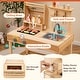 preview thumbnail 6 of 7, Kids Wooden BBQ Grill Playset with Food and Open Storage - 27" x 16" x 35.5"