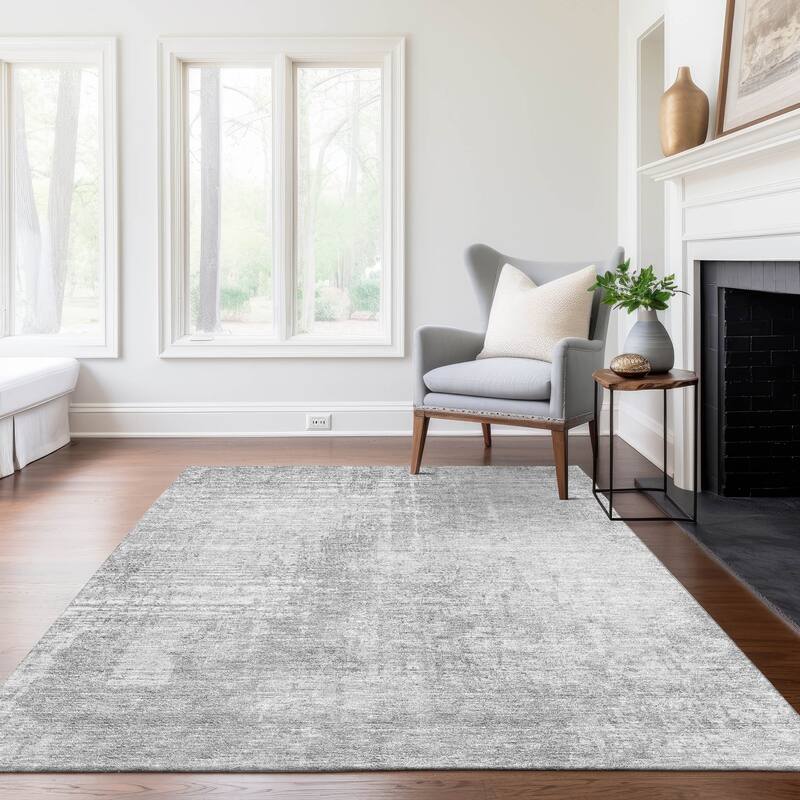 Machine Washable Indoor/ Outdoor Chantille Abstract Ombre Rug