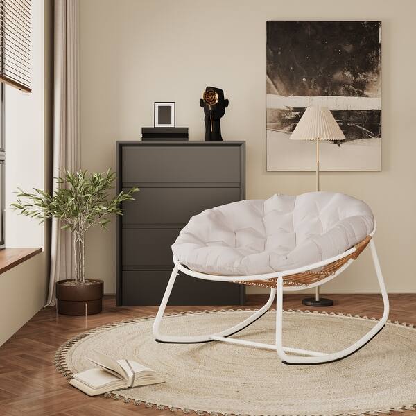 Chaise Exterieur Wicker Egg Chair, Rattan Outdoor, Oversized Egg