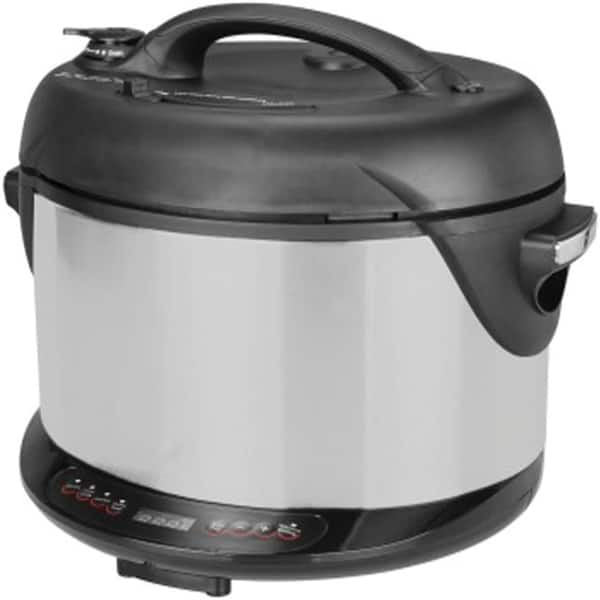 Indoor Electric Pressure Cooker and Smoker, Black and Stainless Steel,  Large - Grey - 16.8 x 16.4 x 15.5 inches - Bed Bath & Beyond - 31423867