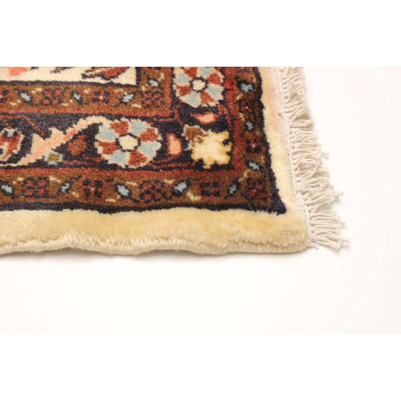 ECARPETGALLERY Hand-knotted Anatolian Cream Wool Rug - 2' 6" x 10' 2"