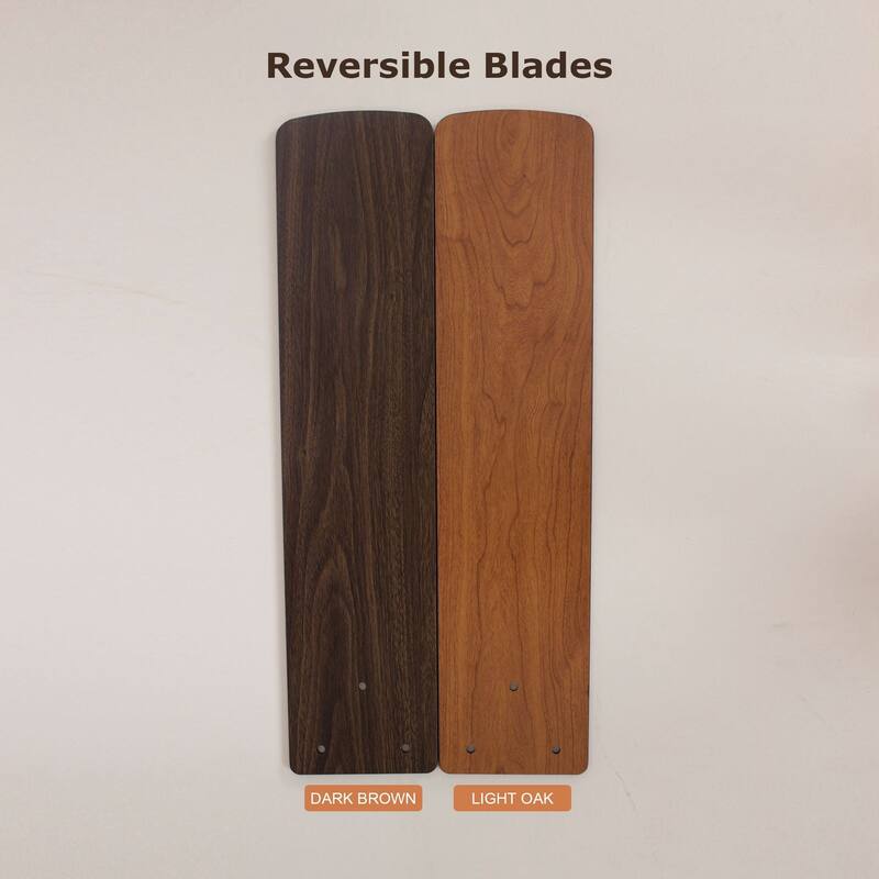 52" 5-Blade Matte Black Reversible Ceiling Fan with Light